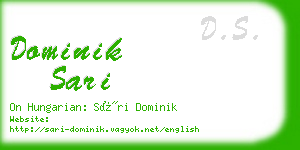 dominik sari business card